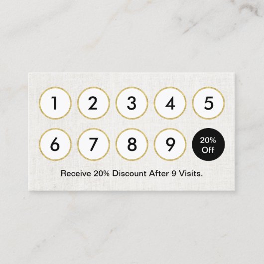 Klantenkaartje | Elegant White Linen Salon Spa (Voorkant)