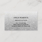 Klantenkaartje | Makeup artistieke moderne zilverg (Achterkant)