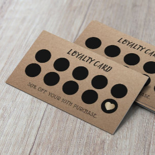 Klantenkaartje   Rustic Kraft Handmade Craft