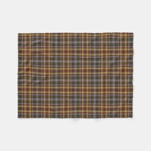 Klantenmakreel van Strathnaver Tartan Fleece Deken (Voorkant (Horizontaal))