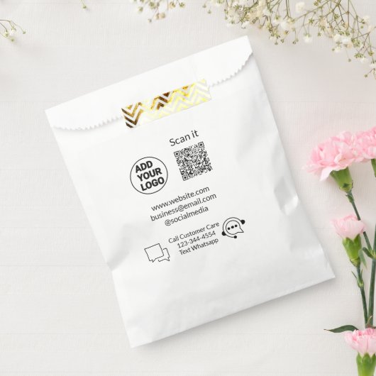 Klantenondersteuning bellen tekst whatsapp QR-code Bedankzakje (Gezegeld)