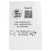Klantenondersteuning bellen tekst whatsapp QR-code Medium Cadeauzakje (Achterkant)