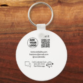 Klantenondersteuning bellen tekst whatsapp QR-code Sleutelhanger (Voorkant)