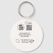 Klantenondersteuning bellen tekst whatsapp QR-code Sleutelhanger (Achterkant)