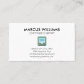 Klantenondersteuning Computerlogo Visitekaartje (Voorkant)