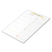 Klantenplanner: Winkellijst kleurrijke regenboog Notitieblok (Schuin)