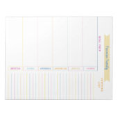 Klantenplanner: Winkellijst kleurrijke regenboog Notitieblok (Voorkant)