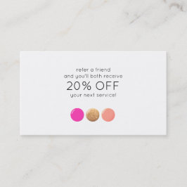 Klantenreferentie Poolse Nail Salon Manicurist Aanbevelingskaartje