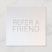 Klantenreferentie van Lichaamse Silver Salon Spa Aanbevelingskaartje (Voorkant)