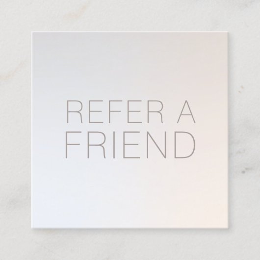 Klantenreferentie van Lichaamse Silver Salon Spa Aanbevelingskaartje (Voorkant)