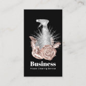 Klantenreiniging Moderne verstuiffles en bloemen Visitekaartje (Voorkant)