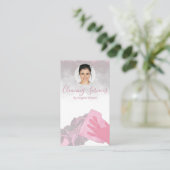 Klantenreinigingsdiensten met Glitter QR-code Visitekaartje (Staand voorkant)