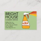 Klantenreinigingsservice Spray Bottle Retro Colorf Visitekaartje (Voorkant)