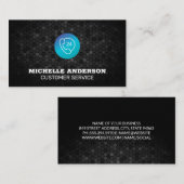 Klantenservice 24 uur per dag Telefoon Logo Visitekaartje (Voorkant / Achterkant)