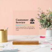 Klantenservice Acryl Bord (Huwelijk)