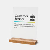 Klantenservice appreciatie acryl bord (Hoek)