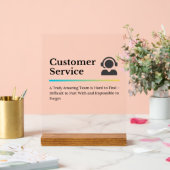 Klantenservice appreciatie acryl bord (Huwelijk)
