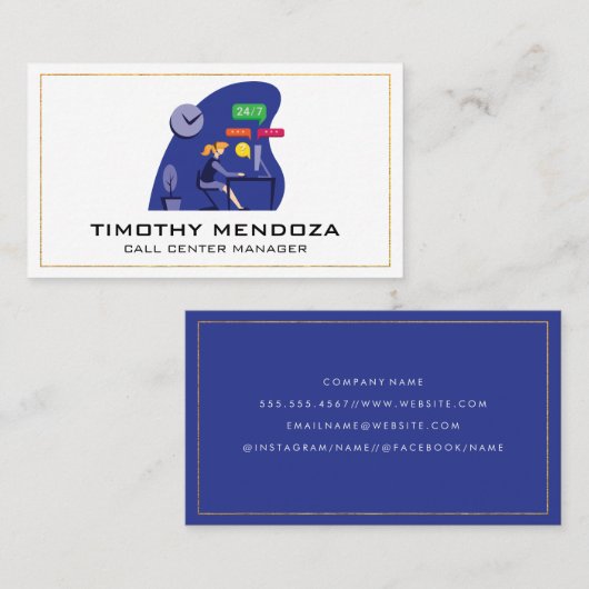 Klantenservice | Call Centre Visitekaartje (Voorkant / Achterkant)