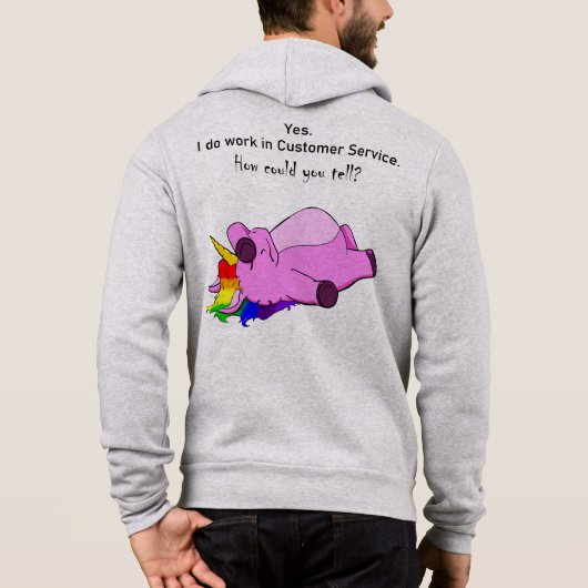 Klantenservice Eenhoorn Hoodie (Achterkant)