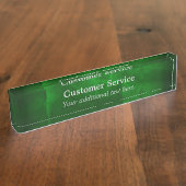 Klantenservice Groene gradiënt Naambordje (Zijkant)