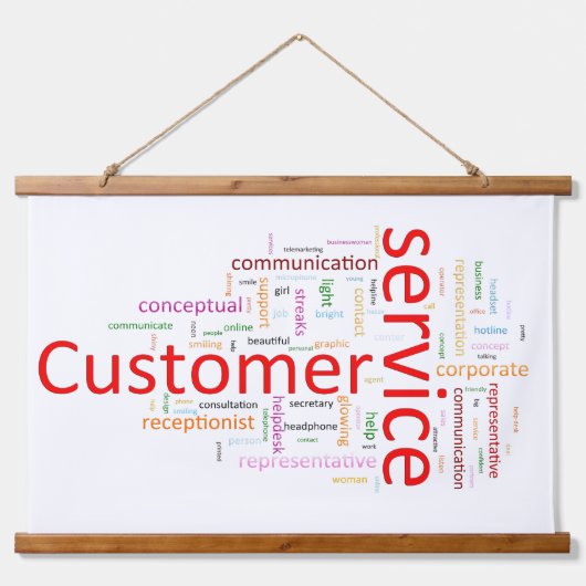 Klantenservice Hangend Wandkleed (Voorkant)