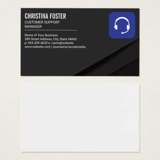 Klantenservice | Headset Visitekaartje (Voorkant /achterkant)