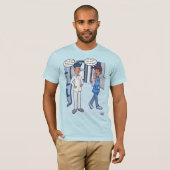Klantenservice Lichtblauw T-shirt (Voorkant volledig)