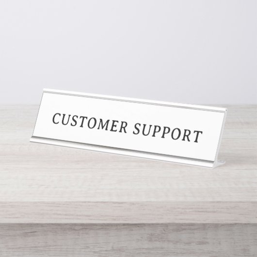 KLANTENSERVICE | Professioneel Modern Bureau Naambordje (Voorkant)