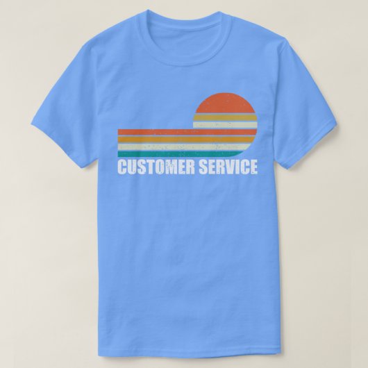 klantenservice retro baan t-shirt (Design voorkant)