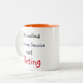 Klantenservice Tweekleurige Koffiemok (Voorkant links)