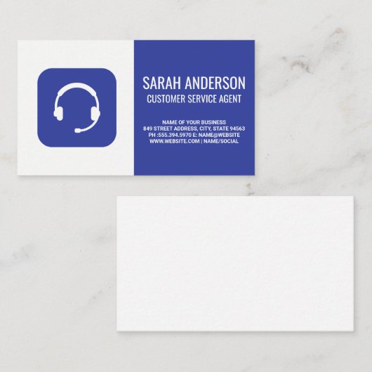 Klantenservicemedewerker | Headset Visitekaartje (Voorkant / Achterkant)