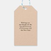 Klantenspecifiek fotohart voor prettig kerstfeest cadeaulabel (Achterkant)