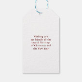 Klantenspecifiek fotohart voor prettig kerstfeest cadeaulabel (Achterkant)