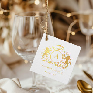 Klantenspecifiek Logo-monogram bruiloft Bedankjes Labels