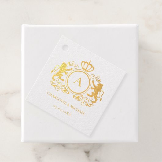 Klantenspecifiek Logo-monogram bruiloft Bedankjes Labels (Met doos)