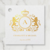 Klantenspecifiek Logo-monogram bruiloft Bedankjes Labels (Voorkant)