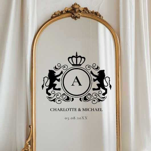 Klantenspecifiek Logo-monogram bruiloft Raamsticker