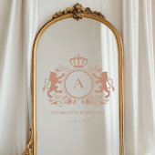 Klantenspecifiek Logo-monogram bruiloft Raamsticker