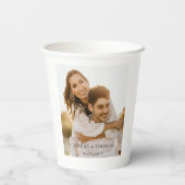 Klantenspecifieke fotobruiloft papieren bekers (Achterkant)