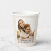Klantenspecifieke fotobruiloft papieren bekers (Achterkant)