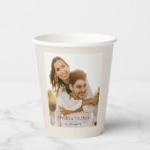 Klantenspecifieke fotobruiloft papieren bekers (Voorkant)