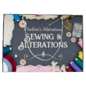 Klantentas voor naaiwijzigingsservices groot cadeauzakje (Achterkant)