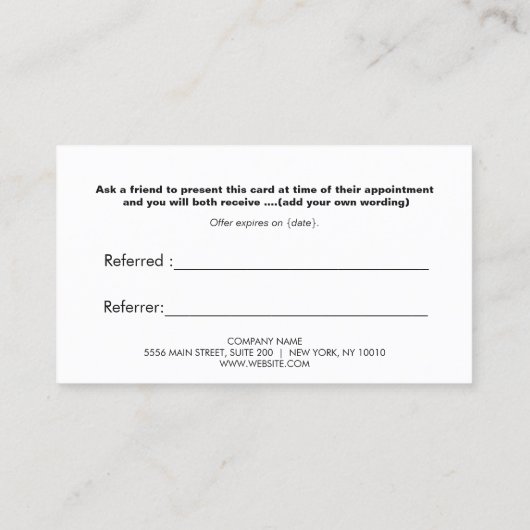 Klantenverwijzing Rode Hart Kaart (Achterkant)