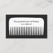 Klantenverwijzingskaart Comb Hair Salon Aanbevelingskaartje (Voorkant)