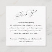 Klantenwaardering bedankt coupon korting B Vierkante Visitekaartje (Voorkant)