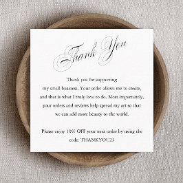 Klantenwaardering bedankt coupon korting B Vierkante Visitekaartje