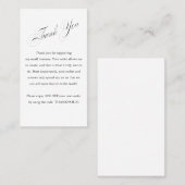 Klantenwaardering Bedankt voor je coupon korting Visitekaartje (Voorkant / Achterkant)