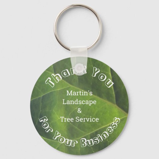 Klantenwaardering Bright Green Leaf Business Sleutelhanger (Voorkant)