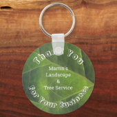 Klantenwaardering Bright Green Leaf Business Sleutelhanger (Voorkant)