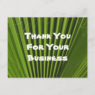 Klantenwaardering groen palm Leaf Business Briefkaart